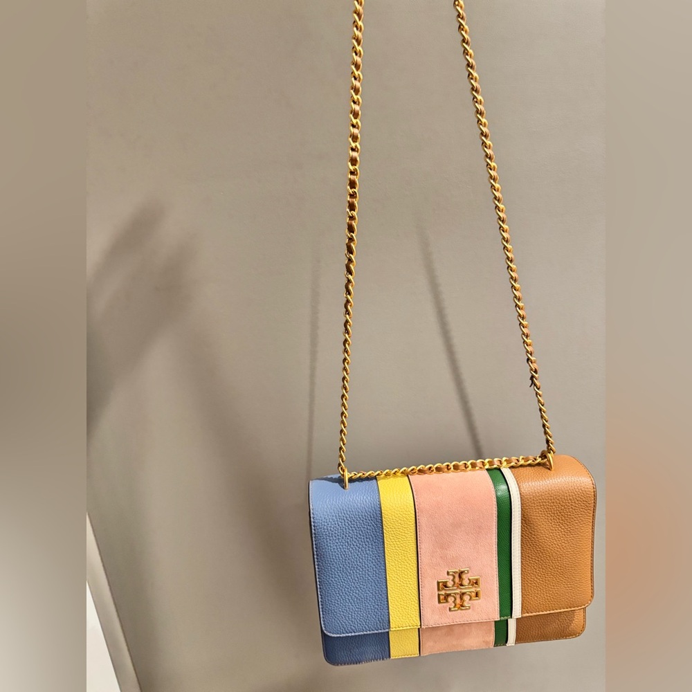 Tory Burch Multicolor Crossbody Bag with Gold Chain